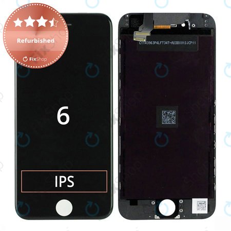 Apple iPhone 6 - LCD Kijelző + Érintőüveg + Keret (Black) Refurbished