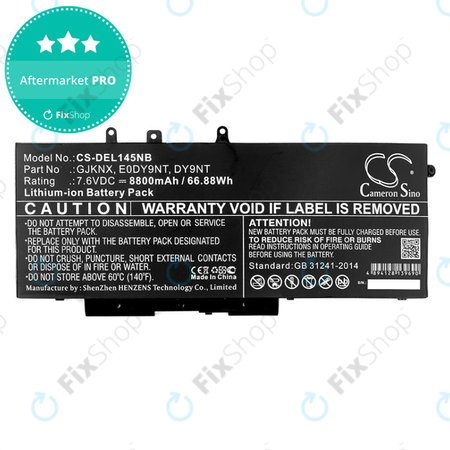 Akkumulátor Dell Latitude 14 5490, Latitude 14 5491, 8800mAh, Li-Ion, 7.6V, 00JWGP, HQ