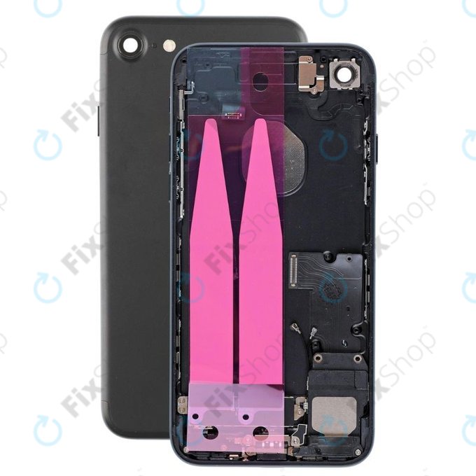 Apple iPhone 7 - Hátsó Ház Apró Alkatrészekkel (Black)