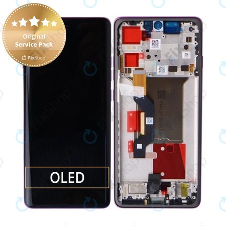 Motorola Edge 60 Pro - LCD Kijelző + Érintőüveg + Keret (Sparkling Grape) - 5D68C30047 Genuine Service Pack