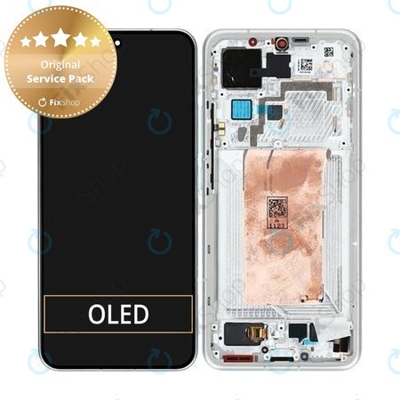 Xiaomi 15 5G - LCD Kijelző + Érintőüveg + Keret (White) - 560062000O300 Genuine Service Pack