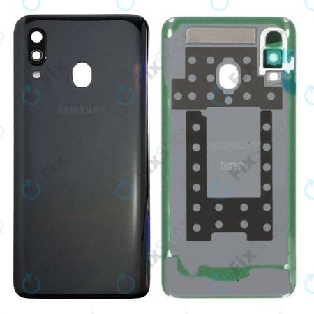 Samsung Galaxy A40 A405F - Akkumulátor Fedőlap (Black) - GH82-19406A Genuine Service Pack