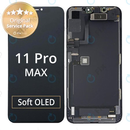 Apple iPhone 11 Pro Max - LCD Kijelző + Érintőüveg + Keret - 661-14099 Genuine Service Pack