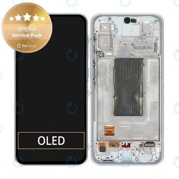 Samsung Galaxy A36 A366E - LCD Kijelző + Érintőüveg + Keret (Awesome Grey) - GH82-36841B Genuine Service Pack