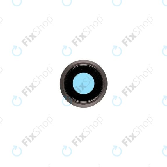 Apple iPhone 8, SE (2020), SE (2022) - Hátlapi Kameralencse Üveg + Keret (Space Gray, Black)