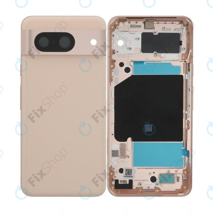 Google Pixel 8 - Akkumulátor Fedőlap Komplett (Rose)