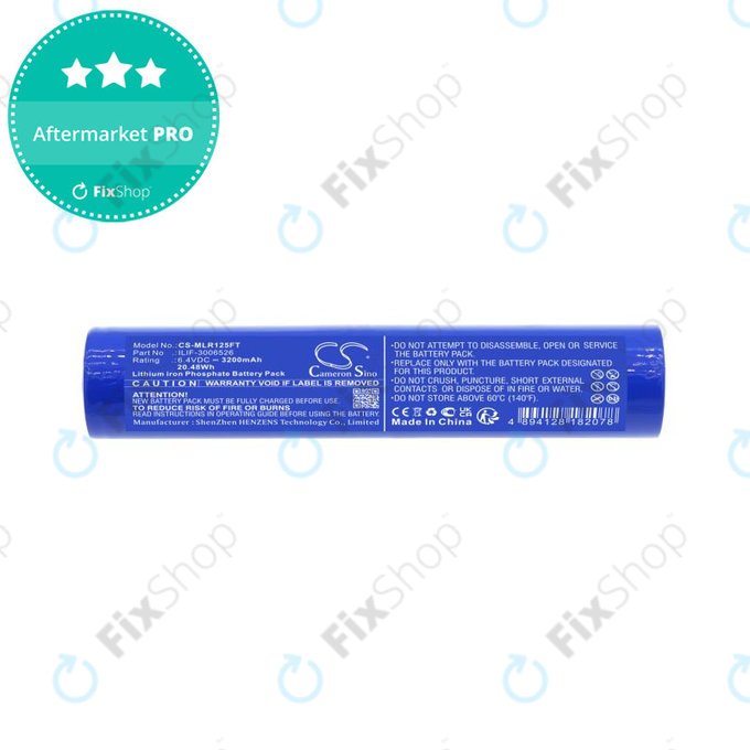 Akkumulátor Maglite ML125, ML150LR, ML150LRX, 3200mAh, LiFePO4, 6.4V, ILIF-3006526, HQ