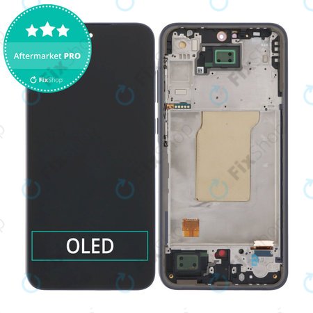 Samsung Galaxy A35 A356B - LCD Kijelző + Érintőüveg + Keret (Blue Black) OLED