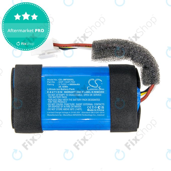 Akkumulátor JBL Flip 6, 6800mAh, Li-Ion, 3.7V, GSP-1S2P-F6D, HQ