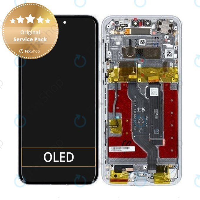 Honor Magic7 Pro - LCD Kijelző + Érintőüveg + Keret (Lunar Shadow Grey) - 0235AMRW Genuine Service Pack