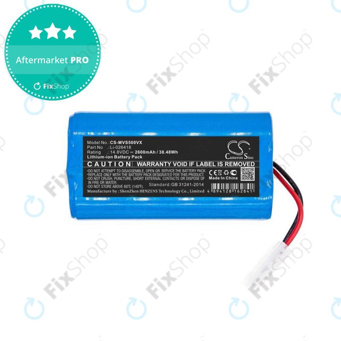 Xiaomi Essential (Mijia G1), Flyco FC-series, myVacBot SN500, Panasonic MC-series, Phicomm X3, Puppy R-series - Akkumulátor Li-026418 Li-Ion 14.8V 2600mAh HQ