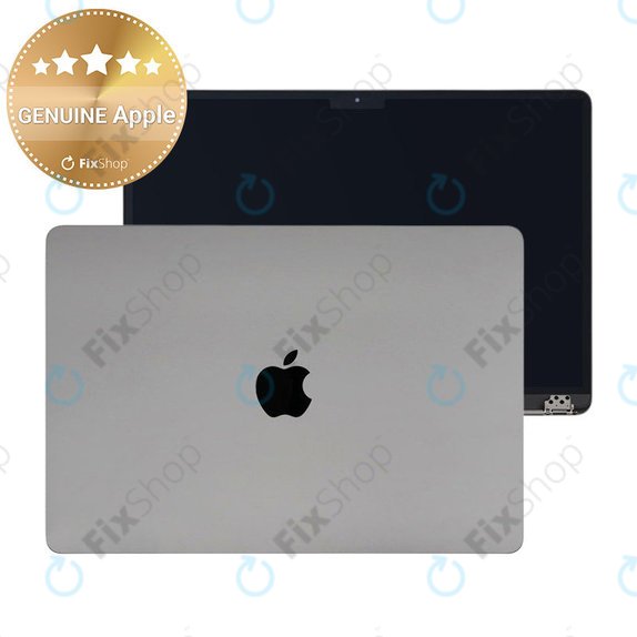 LCD kijelző MacBook Air 15", A3114 (2024), első üveggel és fedéllel, Space Gray, 661-40259, Genuine Apple
