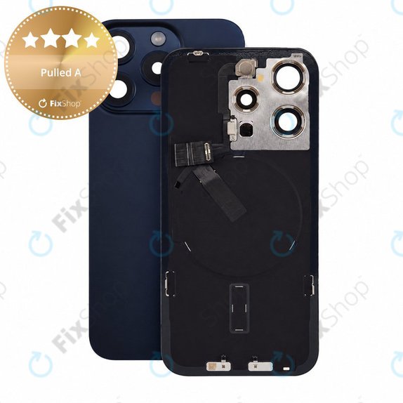 Hátsó ház üveg iPhone 15 Pro készülékhez, Blue Titanium, Pulled A