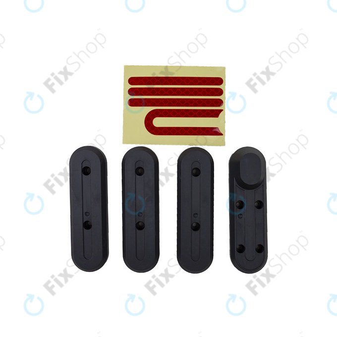 Xiaomi Mi Electric Scooter 2 M365, Pro - Keretfedél Készlet (4db) + Fényvisszaverő Matrica (Piros)