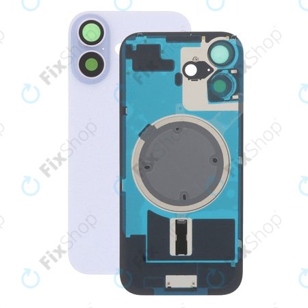 Apple iPhone 17 - Hátsó üveg + Kamera lencse + Fémlemez + Magsafe mágnes (Lavender)