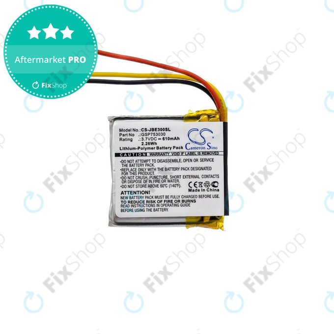 Akkumulátor JBL Everest Elite 300, E45BT, E55BT, Live 650BT NC, 610mAh, Li-Pol, 3.7V, GSP753030, HQ