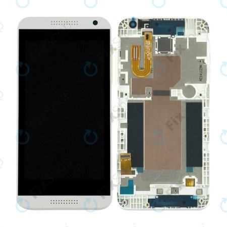 HTC Desire 610 - LCD Kijelző + Érintőüveg + Keret (Fehér) - 80H01913-00