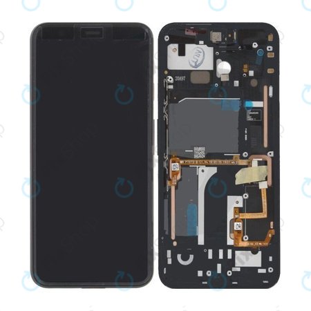 Google Pixel 4 - LCD + Érintőüveg + Keret (Oh So Orange) - 20GF2WW0015 Genuine Service Pack