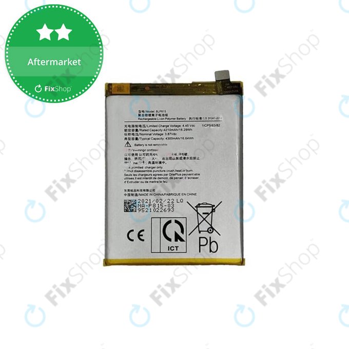 OnePlus Nord N10 5G - Akkumulátor BLP815 4300mAh