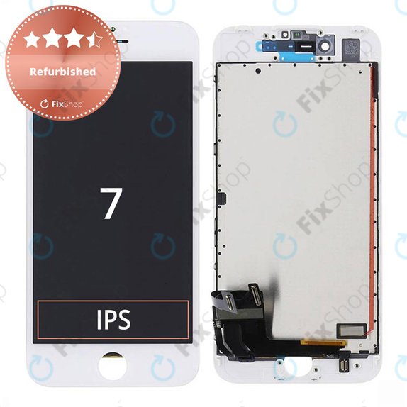Kijelző iPhone 7, White, Érintőüveg kerettel, Refurbished