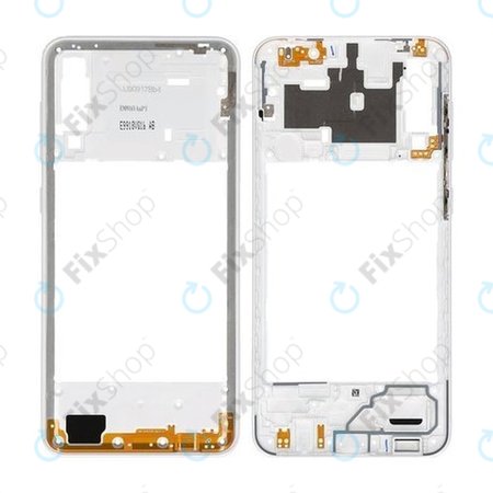 Samsung Galaxy A30s A307F - Középső Keret (Prism Crush White) - GH98-44765D Genuine Service Pack