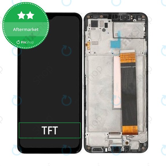 Samsung Galaxy M33 5G M336B - LCD Kijelző + Érintőüveg + Keret (Black) TFT