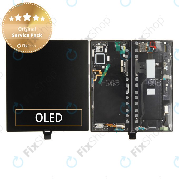 Samsung Galaxy Z Fold 7 F966B - LCD Kijelző + Érintőüveg + Keret (Jetblack) - GH82-37548C Genuine Service Pack