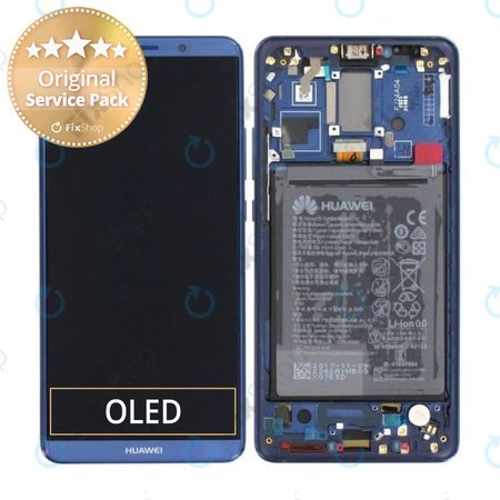 Huawei Mate 10 Pro - LCD Kijelző + Érintőüveg + Keret + Akkumulátor (Midnight Blue) - 02351RVH