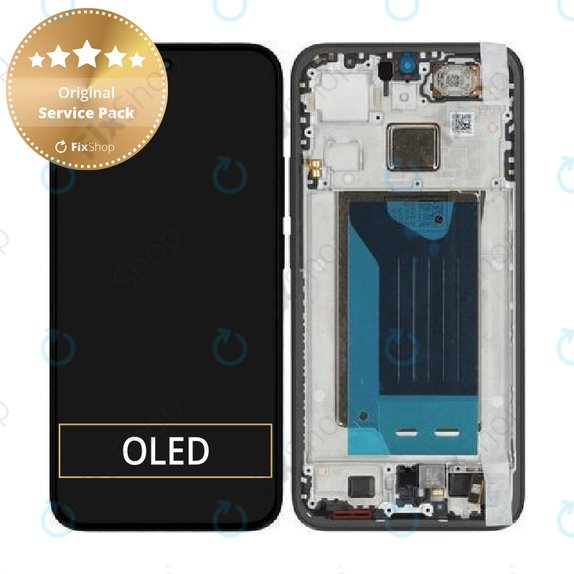 Kijelző Xiaomi 15T 5G, Black, Érintőüveg kerettel, 5600010O12A00, Genuine Service Pack