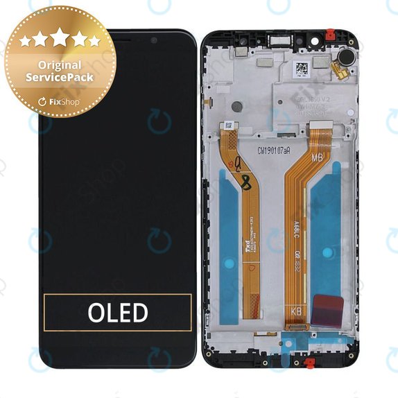 Asus Zenfone Max Pro ZB602KL (X00TD) - LCD Kijelző + Érintőképernyő + Keret (Deepsea Black) - 90AX00T1-R20010 Genuine Service Pack