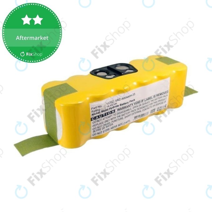 iRobot Roomba 500, 600, 700, 800, 900-series, R3, Scooba 450, Vileda 137173 - Akkumulátor 11702, GD-Roomba-500, VAC-500NMH-33 Ni-MH 14.4V 3500mAh