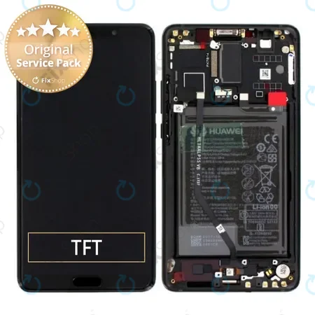 Huawei Mate 10 - LCD Kijelző + Érintőüveg + Keret + Akkumulátor (Black) - 02351QAH Genuine Service Pack