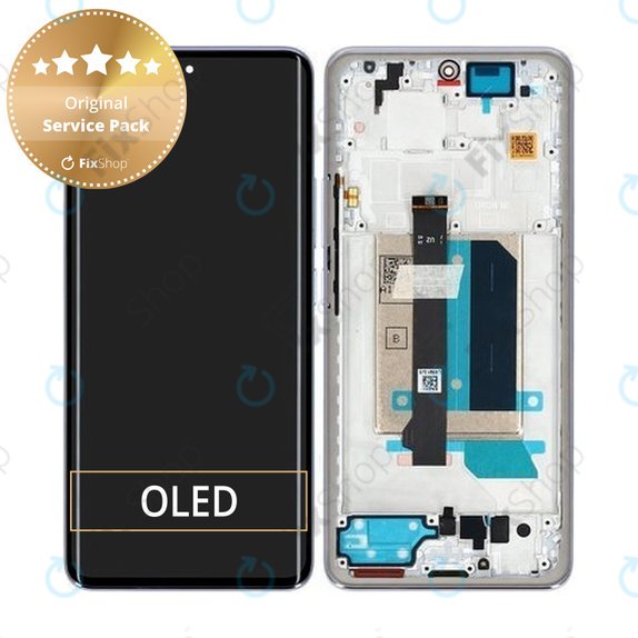 Xiaomi Redmi Note 14 Pro+ 5G - LCD Kijelző + Érintőüveg + Keret (Lavender Purple) - 5600180O16U00 Genuine Service Pack