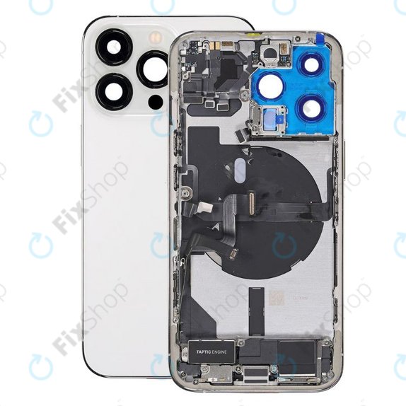 Apple iPhone 13 Pro - Hátsó Ház Apró Alkatrészekkel (Silver)