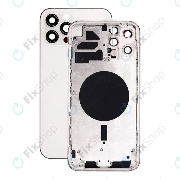 Apple iPhone 12 Pro Max - Hátsó Ház (Silver)