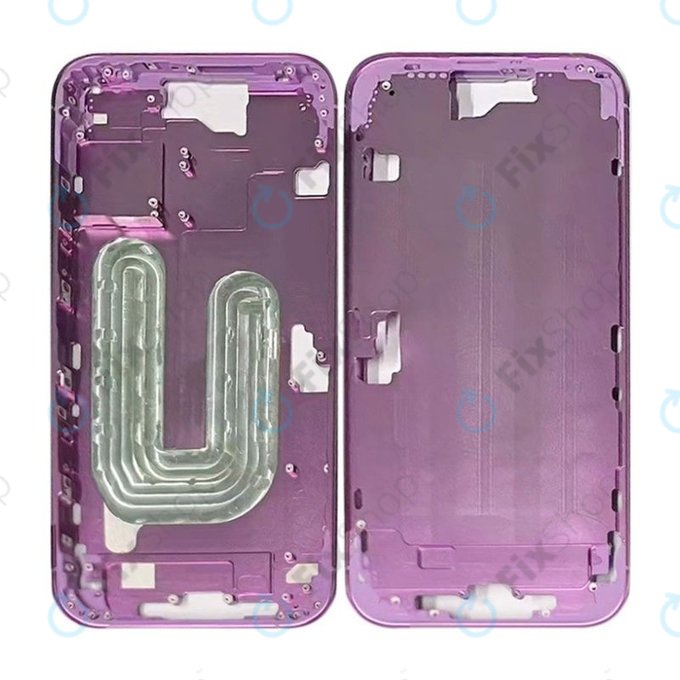 Apple iPhone 16 Plus - Középső keret + Bekapcsoló + hangerő gomb (Pink)