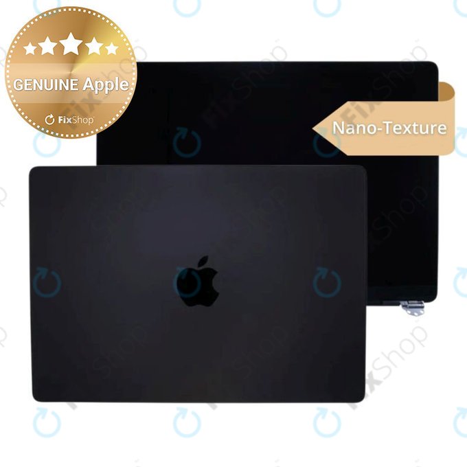 LCD kijelző MacBook Pro 14", A3112, A3185 (2024), első üveggel és fedéllel, Nano-Texture, Space Black, 661-41795, Genuine Apple