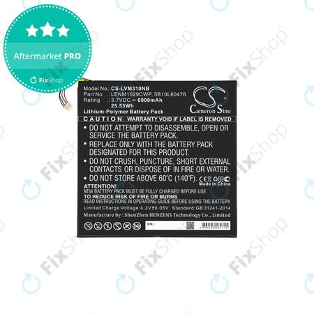 Akkumulátor Lenovo Miix 300, Miix 310, 6900mAh, Li-Pol, 3.7V, LENM1029CWP, HQ