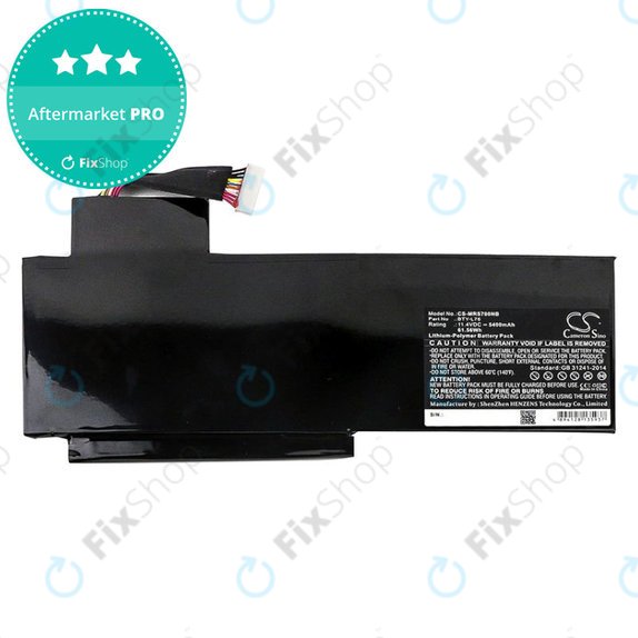 Akkumulátor MSI GS70, GS72, WS72, 5400mAh, Li-Pol, 11.4V, BTY-L76, HQ