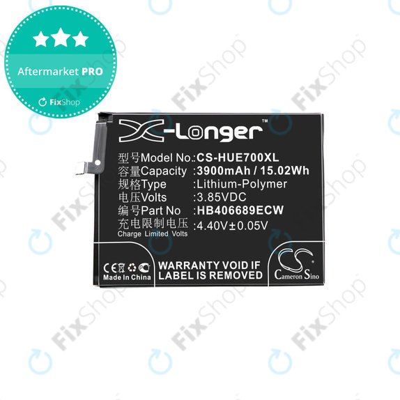 Akkumulátor Huawei Y7, 3900mAh, Li-Pol, 3.85V, HB406689ECW, HQ