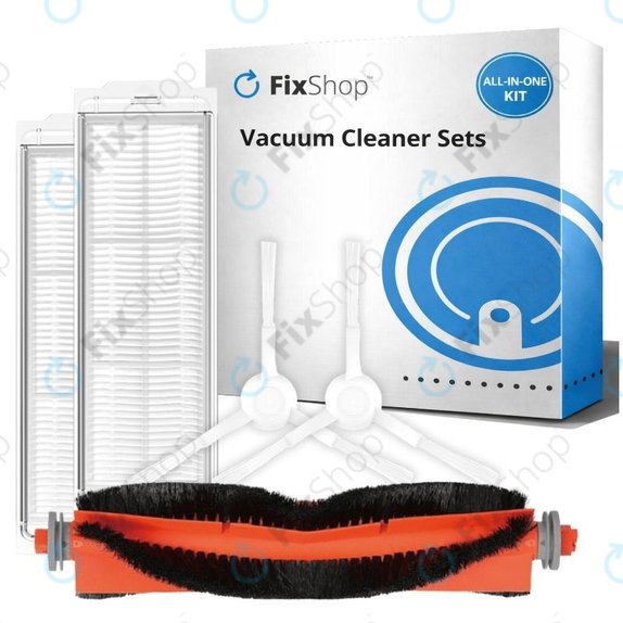 Pótalkatrész készlet Xiaomi Robot Vacuum S10, S10 EU, S12 robotporszívóhoz (1x Főkefe, 2x Szűrők, 2x Oldalkefék)