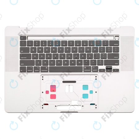 Apple MacBook Pro 16" A2141 (2019) - Felső Billentyűzet Keret + Billentyűzet UK (Silver)