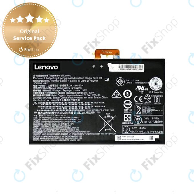 Lenovo Yoga Book YB1-X90L - Akkumulátor L15C2P31 8500mAh - 77055339 Genuine Service Pack