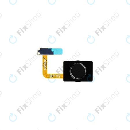 LG G710EM G7 ThinQ - Ujjlenyomat-érzékelő ujj + Flex Kábelek (Fekete) - EBD63505501 Genuine Service Pack