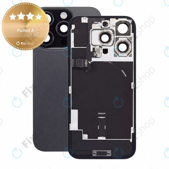 Hátsó ház üveg iPhone 16 Pro készülékhez, Black Titanium, Pulled A
