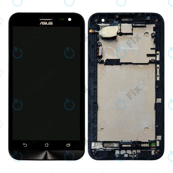 Asus Zenfone 2 Laser ZE500KL - LCD Kijelző + Érintőüveg + Keret (Black/Ceramic) - 90AZ00E0-R20010 Genuine Service Pack