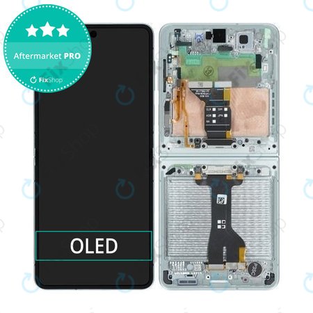 Samsung Galaxy Z Flip 7 F766B - LCD Kijelző + Érintőüveg + Keret (Mint) OLED