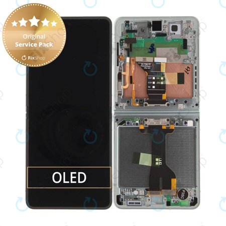 Samsung Galaxy Z Flip 7 F766B - LCD Kijelző + Érintőüveg + Keret (Mint) - GH82-37581E Genuine Service Pack