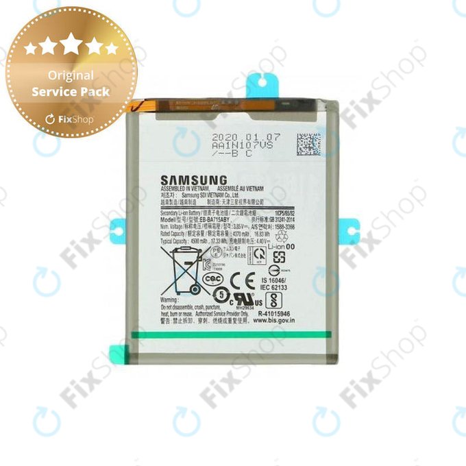 Samsung Galaxy A71 A715F - Akkumulátor EB-BA715ABY 4500mAh - GH82-22153A Genuine Service Pack
