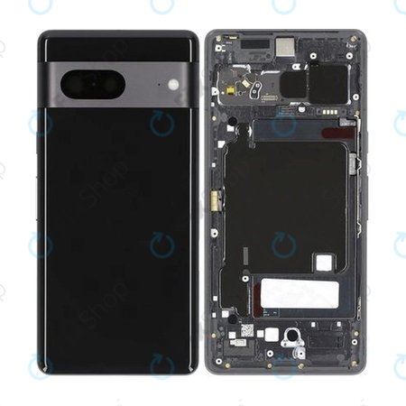 Google Pixel 7 GVU6C GQML3 - Hátsó Housing (Obsidian)